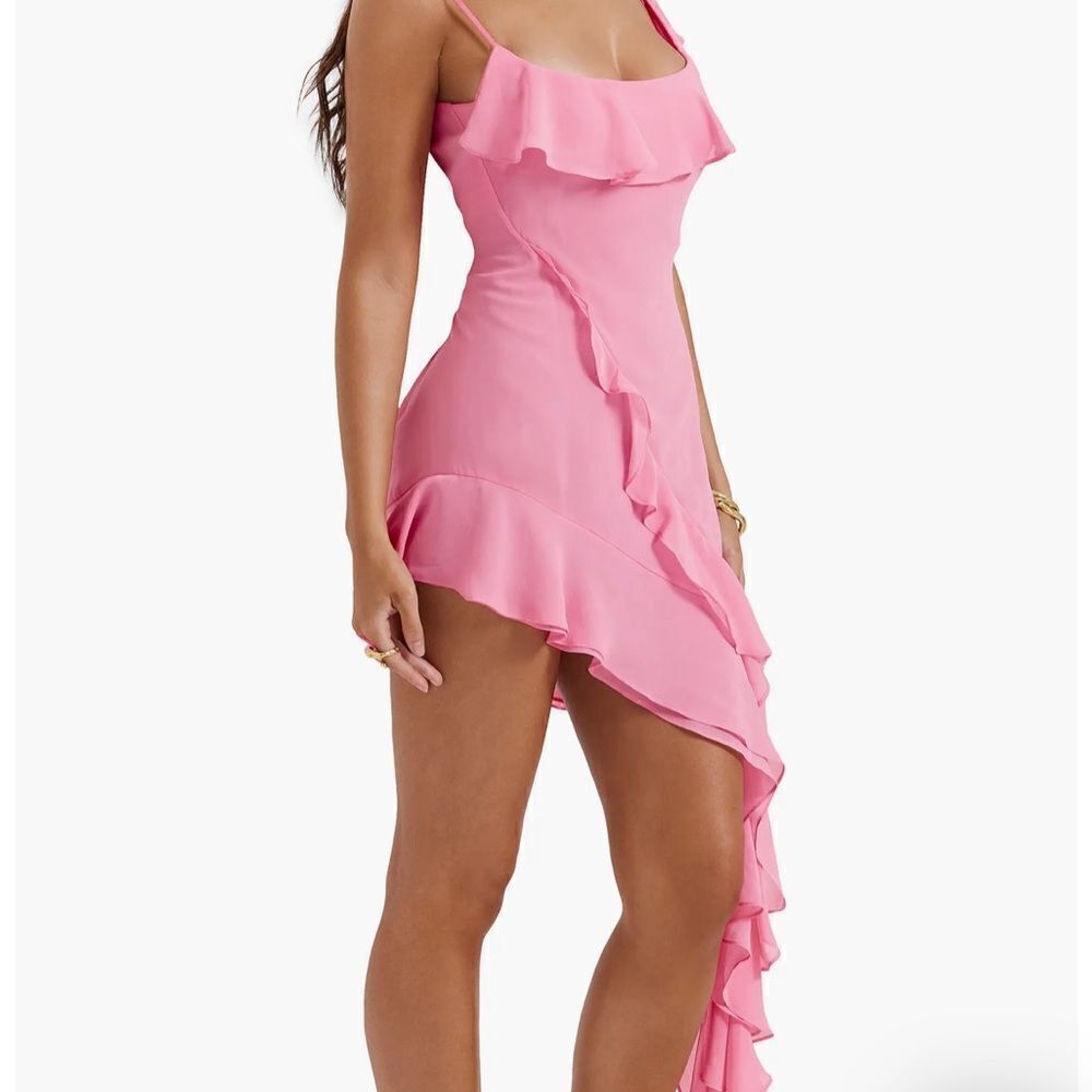 NWT HOUSE OF CB 'Marcia' French Pink Ruffle Mini Dress  $239